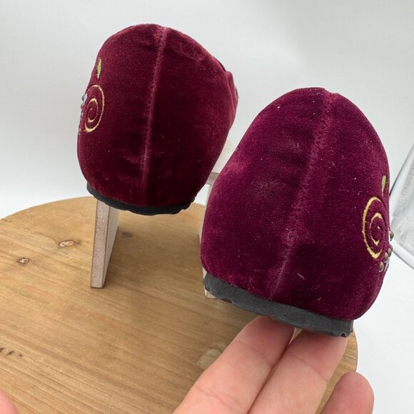 Papillo(Birkenstock) Velvet purple shoes Size 40 41  size 9.5 10 embroidered boh - Picture 8 of 16